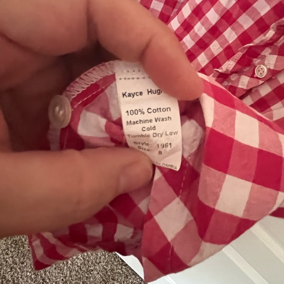 Kayce Hughes gingham /check Willa button front shirt dress - Picture 7 of 10